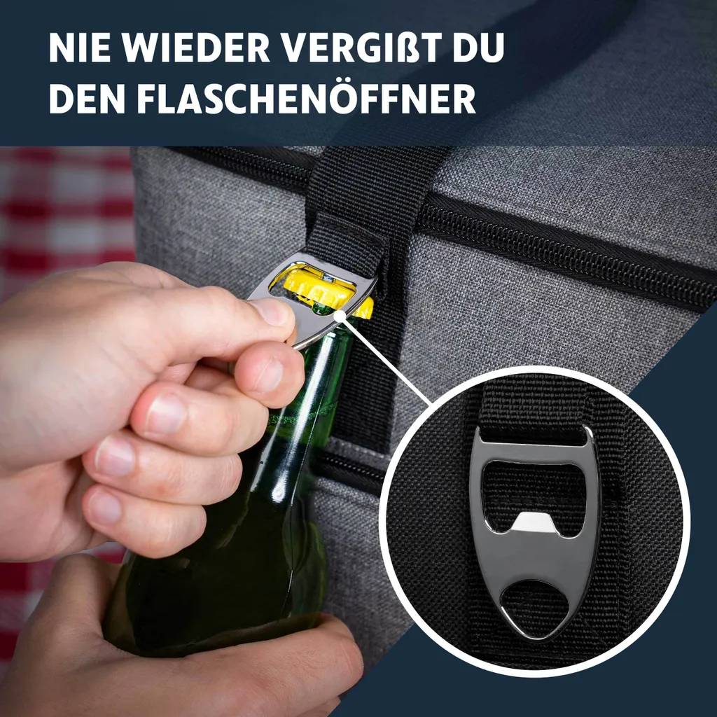 Obics - Kühltasche Gross Faltbar 30l Kuehlbox Isoliertasche Grau Für Essen In Tupperware Für Auto Mit Fächer Lunchtasche Camping Zubehör Für Picknick Essenstasche Isoliert Und Wasserdicht Für Arbeit 5 Obics - Kühltasche Gross Faltbar 30l Kuehlbox Isoliertasche Grau Für Essen In Tupperware Für Auto Mit Fächer Lunchtasche Camping Zubehör Für Picknick Essenstasche Isoliert Und Wasserdicht Für Arbeit – Bild 5