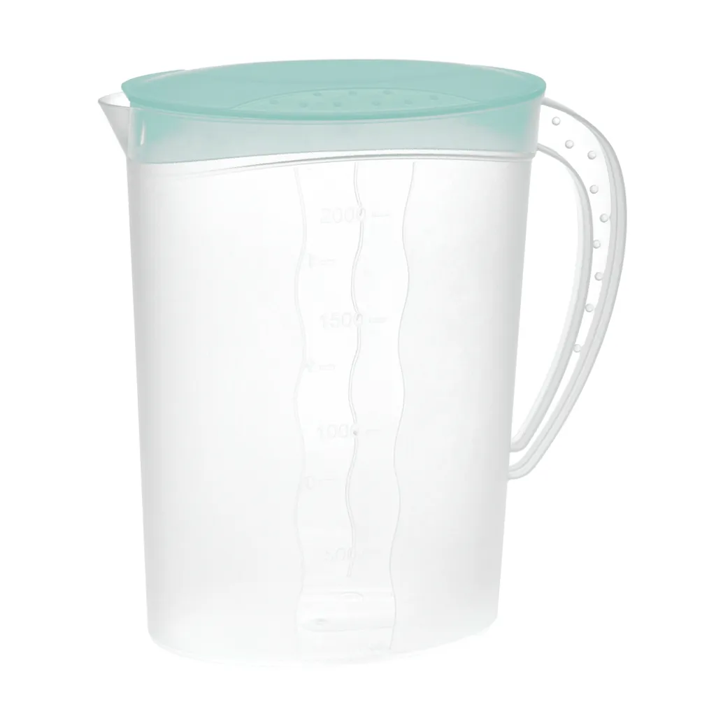 Premium Saftkanne, 2 Liter Fassungsvermögen, Mit Vielseitigem Deckel Und Integrierter Maßeinteilung Für Kalte Getränke Wie Saft, Eistee, Wasserkaraffe Aus Kunststoff 1 Premium Saftkanne, 2 Liter Fassungsvermögen, Mit Vielseitigem Deckel Und Integrierter Maßeinteilung Für Kalte Getränke Wie Saft, Eistee, Wasserkaraffe Aus Kunststoff