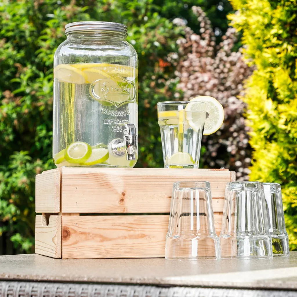 Getränkespender, Rund Aus Glas 3L 4 Getränkespender, Rund Aus Glas 3L – Bild 4